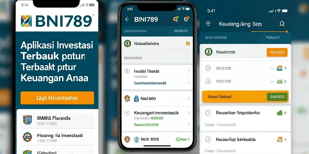 Tampilan antarmuka aplikasi investasi BNI789 yang modern dan fungsional.