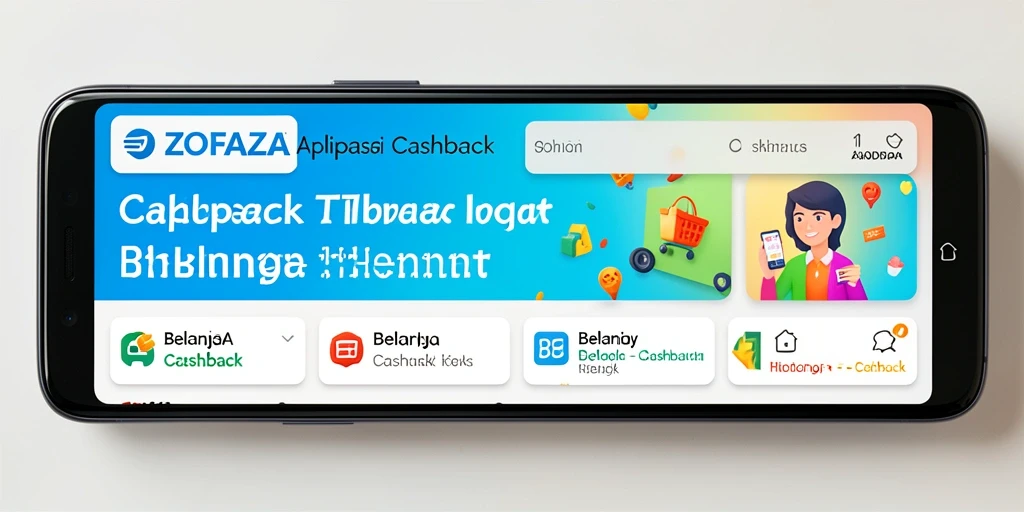 Antarmuka ZOFAZA menampilkan fitur cashback yang mudah digunakan.