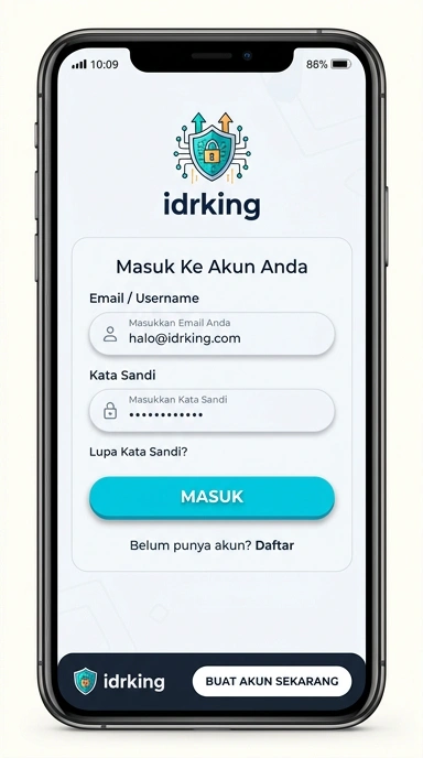 Tampilan halaman login idrking